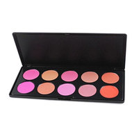 RoseFlower Pro 10 Colors Powder Blush/Blusher Makeup Palette Cosemetic Contouring Kit - Ideal for Professional and Daily Use