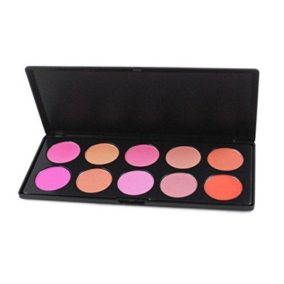 RoseFlower Pro 10 Colors Powder Blush/Blusher Makeup Palette Cosemetic Contouring Kit - Ideal for Professional and Daily Use