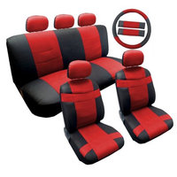 Lavohome Sporty Two Tone Black/Red Synthetic PU Fet 14pc Saturn SL1 SL2 LS1 LS2 L100 L300