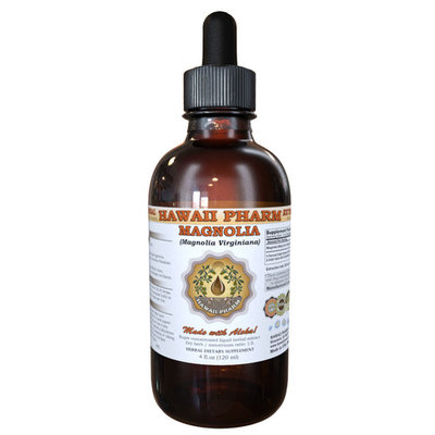 Magnolia (Magnolia Virginiana) Tincture, Organic Dried Bark Liquid Extract, Sweetbay, Herbal Supplement 15x4 oz