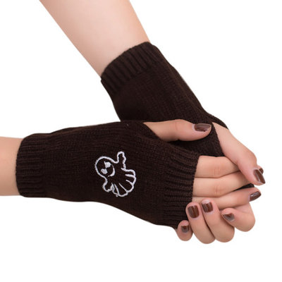 DZT1968Women Girl Knitted Arm Fingerless Warm Winter Gloves Soft Warm Mitten