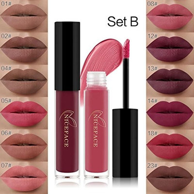 Misaky 12 Colors/ Set New Lip Lingerie Matte Liquid Lipstick Set Waterproof Lip Gloss Set Makeup Set