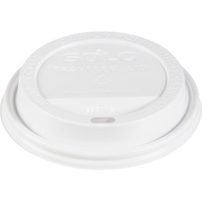 Solo Cup Company Solo Traveler Drink-Thru Lid, White, 1,000 cup lids