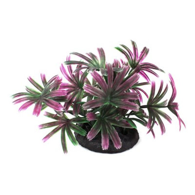 9cm Height Fuchsia Plastic Artificial Water Plant Grass for Fish Tank