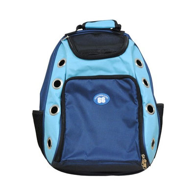 Outdoor Small Dog and Cat Carrier Backpack (Blue & Black)