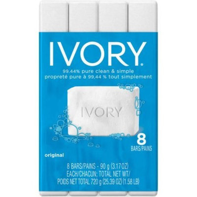 Ivory Original Scent Bar Soap, 3.17 oz, 8 ct