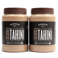 Pepperwood Organic Stone-Ground Whole Sesame Tahini Paste, Unhulled, Unsalted, Non-GMO, Gluten-Free, Kosher, Vegan, USDA Organic, Peanut-Free, 14 Ounce