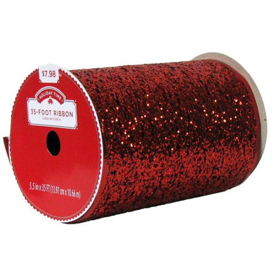 Anhui Ka-land Arts And Crafts Co Ltd HOLIDAY TIME RED RIBBON, 5.5 INCH X 35 FOOT