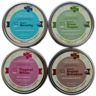 Heavenly Tea Leaves Tea Sampler Gift Set, Loose Leaf Gift Box, 4 Count