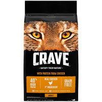 Mars Petcare Crave Grain Free Dry Cat Food with Protein From Chicken Bag, 10 lb