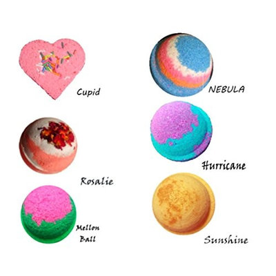6 Ultra Lush Bath Bomb Gift Set - Bath Bombs Kit - Bath Fizzies - 6 oz