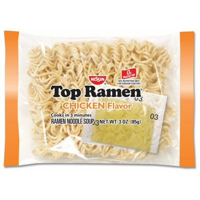 Nissin Top Ramen Noodles, Chicken, 3 Oz, 24 Ct