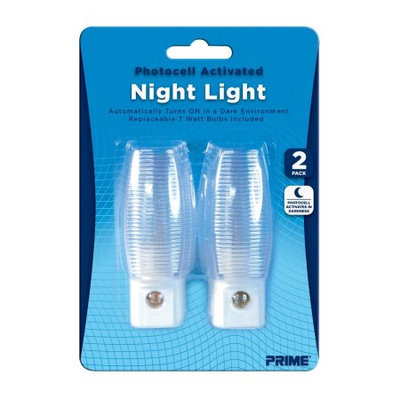 Prime Wire & Cable NLA2P Incandescent Automatic Night Light (2 PCS Set), 6 Pack