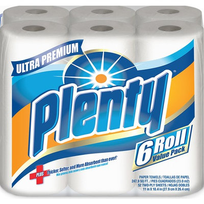 Plenty Paper Towels, Full Sheet, 6 Rolls