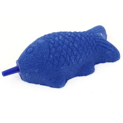 Plastic Tube Blue Fish Shaped Aquarium Bubble Release Air Stone