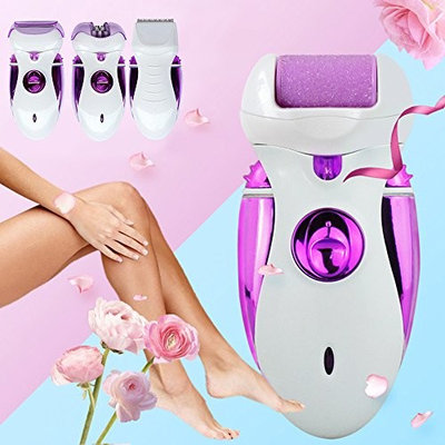 LUCKSTAR Women Shave Wool Device - 4-IN-1 Lady Hair Removal Shaver Women Epilator Remover Women's Electric Razor Body Hair Trimmer Shave Wool Device Lady's Shaver Female Care (Purple)