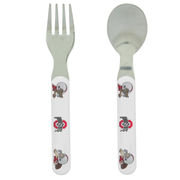 Baby Fanatic Fork and Spoon Set, Ohio State University