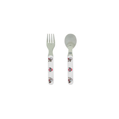 Baby Fanatic Fork and Spoon Set, Ohio State University