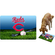 Cincinnati Reds Field & Bat Pet Bowl Mat