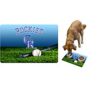 Colorado Rockies Field & Bat Pet Bowl Mat