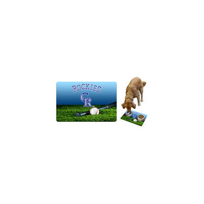 Colorado Rockies Field & Bat Pet Bowl Mat