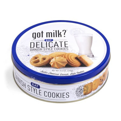 Got Snacks Llc. Got Milk? Classic Danish Butter Cookies in Tin (Kosher)