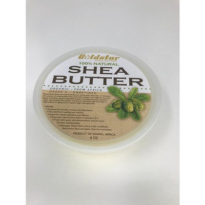 Goldstar Grade A 100% Natural Raw Unrefined Organic Shea Butter Ivory (8 OZ)