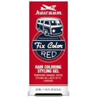 Hairgum Fix Color Temporary Hair Coloring Styling Gel - Red 1 oz. (Pack of 6)