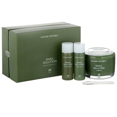 Nature Republic - Snail Solution 70 Cream Special Set (3 items): Cream + Booster + Emulsion 3 pcs
