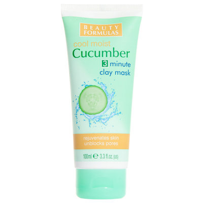 Beauty Formulas - Cool Moist Cucumber 3 Minute Clay Maks 100ml/3.3oz