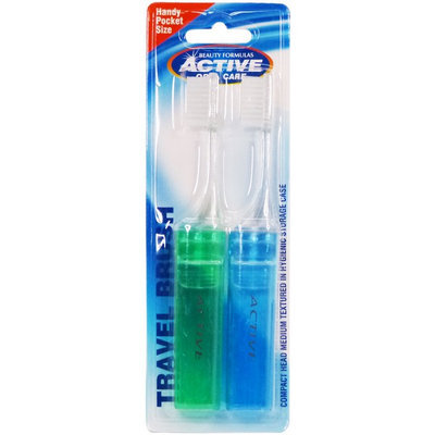Beauty Formulas - Travel Toothbrush (Medium) 2 pcs