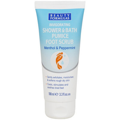 Beauty Formulas - Invigorating Shower and Bath Pumice Foot Scrub 100ml/3.3oz