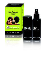 HairSecret 360 - Hair Building Kit (Natural Black) Fibre (26g) + Hair Spray (100ml)