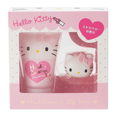 Sanrio - Hello Kitty Hand Cream & Lip Balm Set 2 pcs