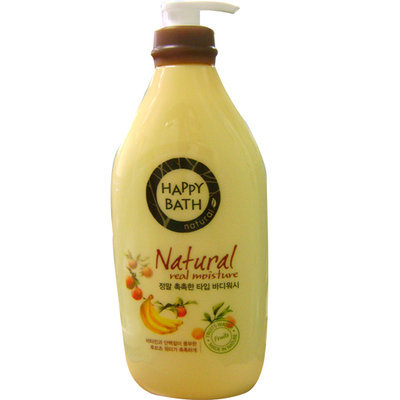 HAPPY BATH - Natural Real Moisture Body Wash (Fruits) 900g