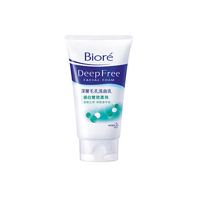 Bioré Deep Free Facial Foam (Green & White Double Effect)