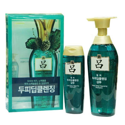 Ryoe - Scalp Deep Cleansing Shampoo Set (Green): Shampoo 400ml + Shampoo 180ml 2 pcs