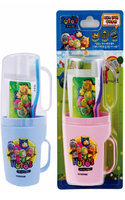 EQMAXON Corp. - Navi Hutos Kids Oral Care Set (Random Color): Toothbrush Cup 2 pcs + Toothpaste 90g + Toothbrush 1 pc 4 pcs