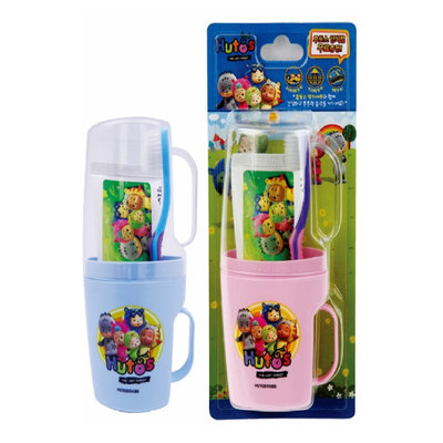 EQMAXON Corp. - Navi Hutos Kids Oral Care Set (Random Color): Toothbrush Cup 2 pcs + Toothpaste 90g + Toothbrush 1 pc 4 pcs