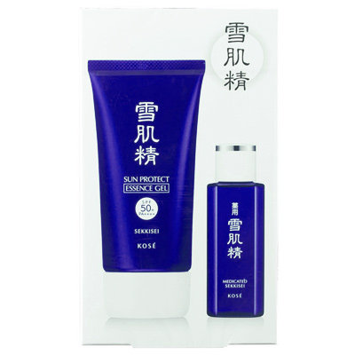Kose - Sekkisei Sun Protect Gel Set: Essence Gel SPF 50+ PA++++ 80g + Lotion 24ml 2 pcs