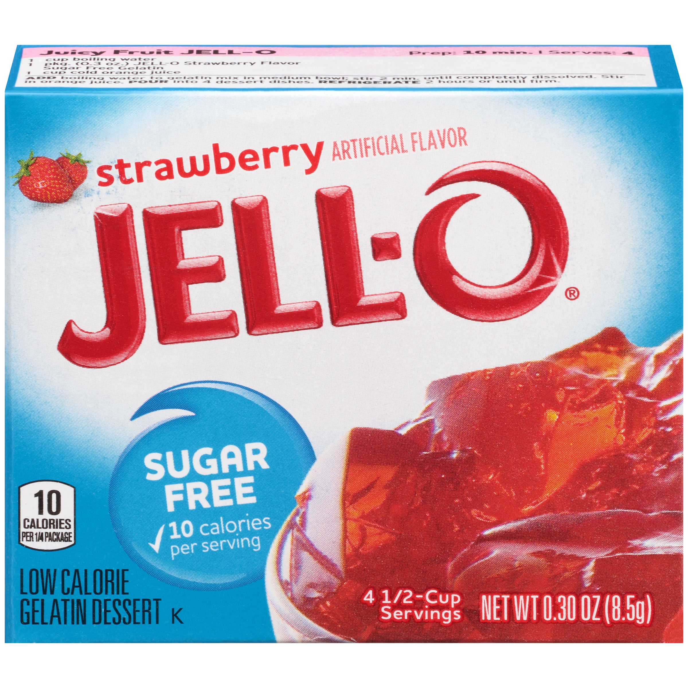 Jell-O Strawberry Sugar-Free Gelatin Mix