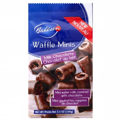 Bahlsen 272436 3.5 oz. Waffeletten Milk Chocolate Cookies
