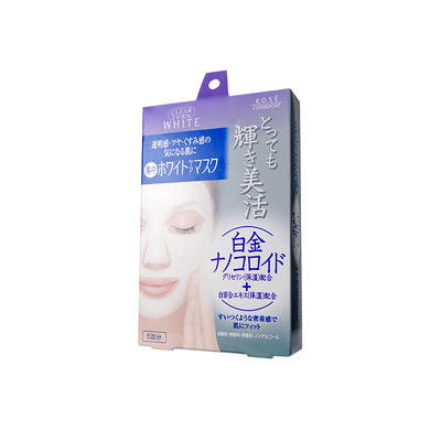 Kose - Clear Turn White Platinum Nano Colloid Mask (Purple) 5 pcs