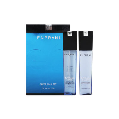 Enprani Super Aqua Capture Set: Skin Toner 160ml + Emulsion 120ml + Skin Toner 25ml + Emulsion 25ml + Serum 10ml + Cream 10ml 6pcs