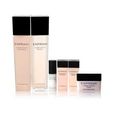 Enprani Hydro Youth Set: Skin Softener 160ml + Emulsion 120ml + Skin Softener 25ml + Emulsion 25ml + Youth Cell Activator 5ml + Cream 10ml 6pcs