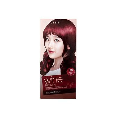 The Face Shop Stylist Silky Hair Color Cream (#8W Wine Brown) 130ml No. 8W - Wine Brown