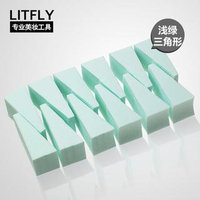 Litfly Triangel Makeup Sponge (Green) 12 pcs