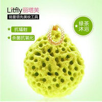 Litfly Bathing Sponge (Green Tea) 1 pc