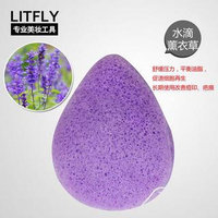 Litfly Natural Konjac Sponge (Lavender) (Tear Drop) 1 pc