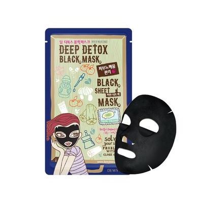 Dewytree Black Sheet Mask - Deep Detox 10x30g/1oz